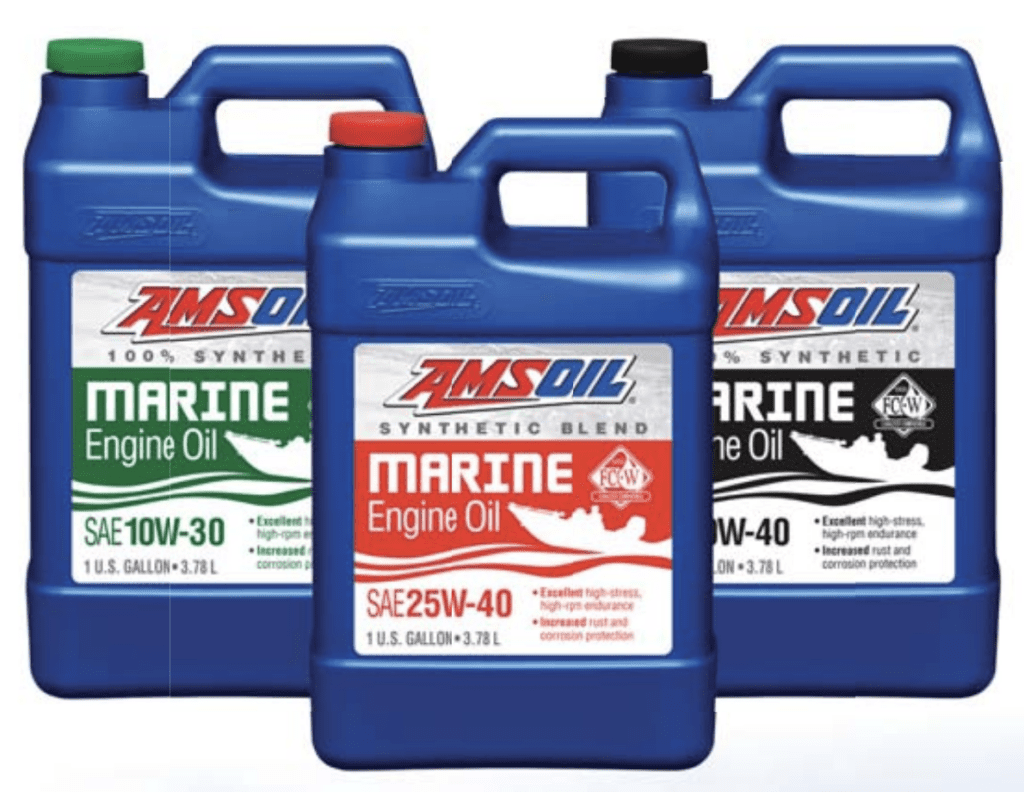 3 AMSOIL Marine Engine Oil in 1-Gallon Containers